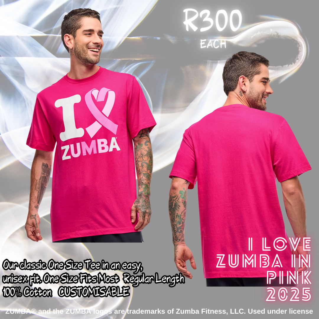 | ZA |I Love Zumba Pink Tees SINGLE TEE