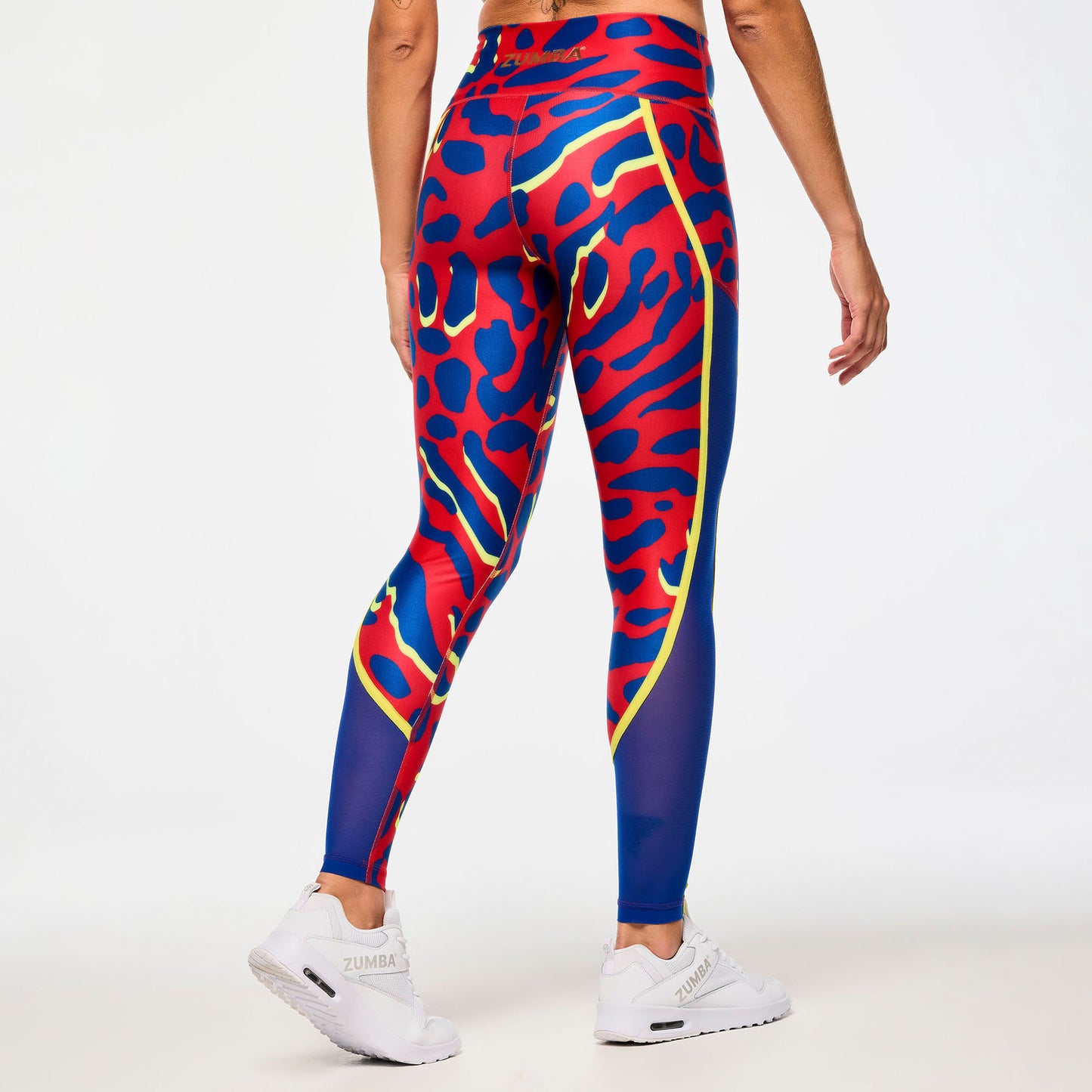 *LOW INVENTORY Victory High Waisted Ankle Leggings With Side Inserts - Red/Blue