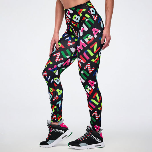 Worldwide Z-Lift High Waisted Ankle Leggings - Black/Red