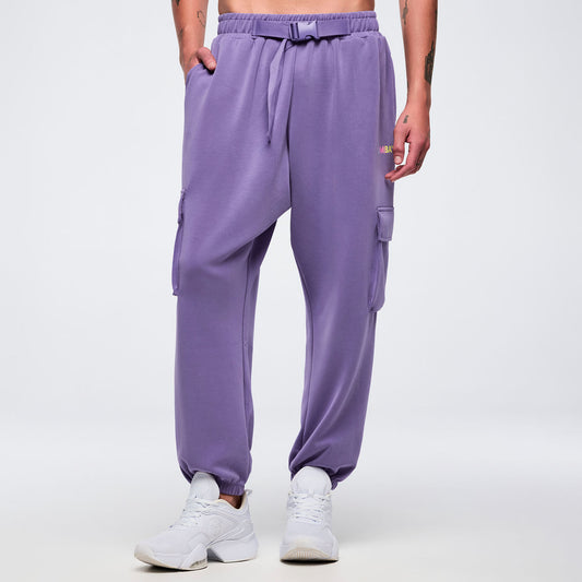 Pastel Modal Slouch Cargo Pants With Belt