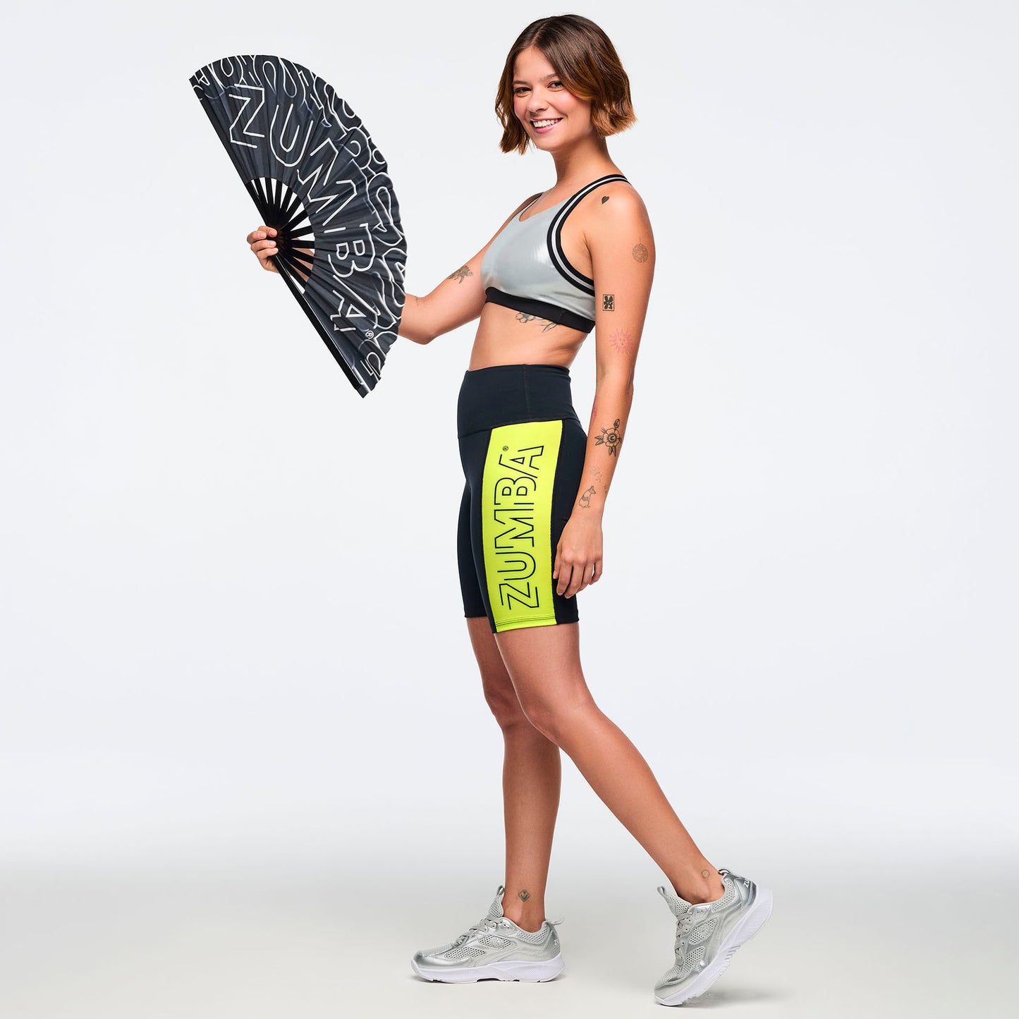 **LOW INVENTORY** Zumba® 25 High Waisted Biker Shorts