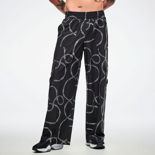 Dale-Z Woven Cargo Pants - Black/Silver