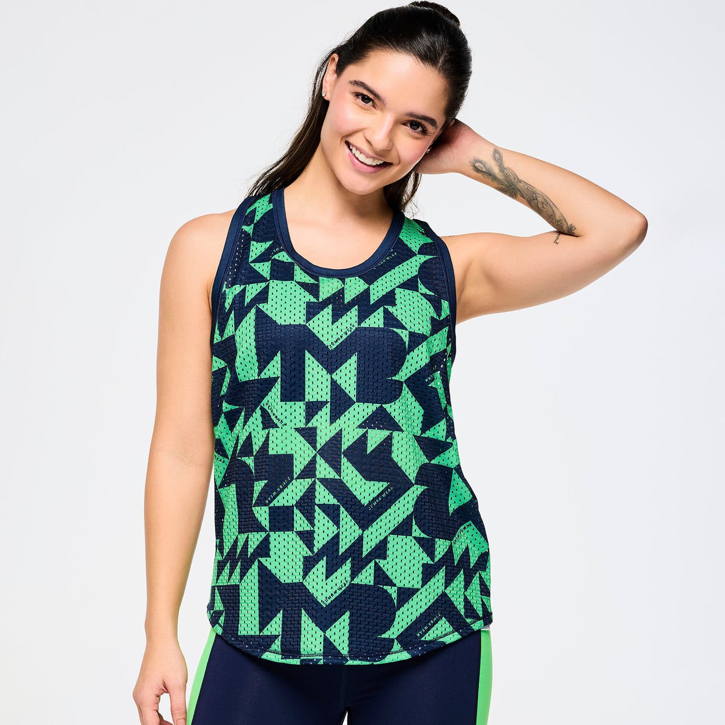 | Zumba® Out Loud Basketball Tank With Curved Hem