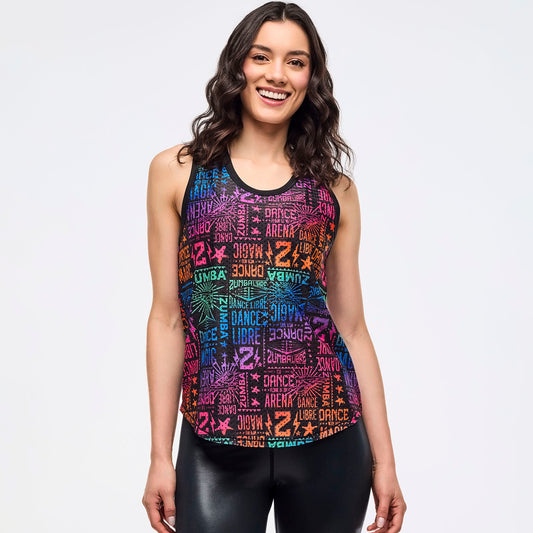 Zumba® Libre Basketball Tank - Black/Pink
