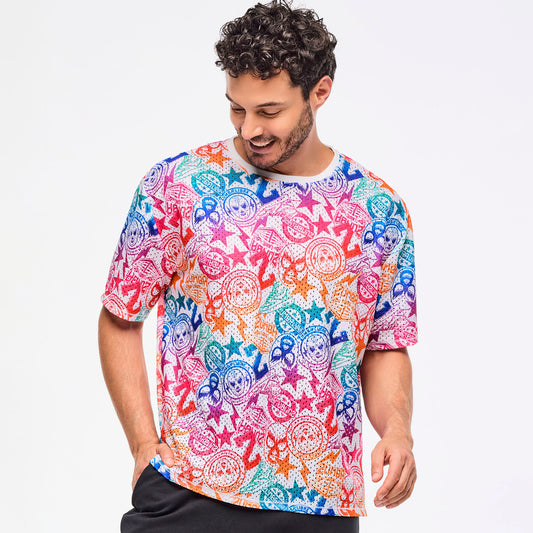 Zumba® Libre Boxy Mesh Top With Side Slits