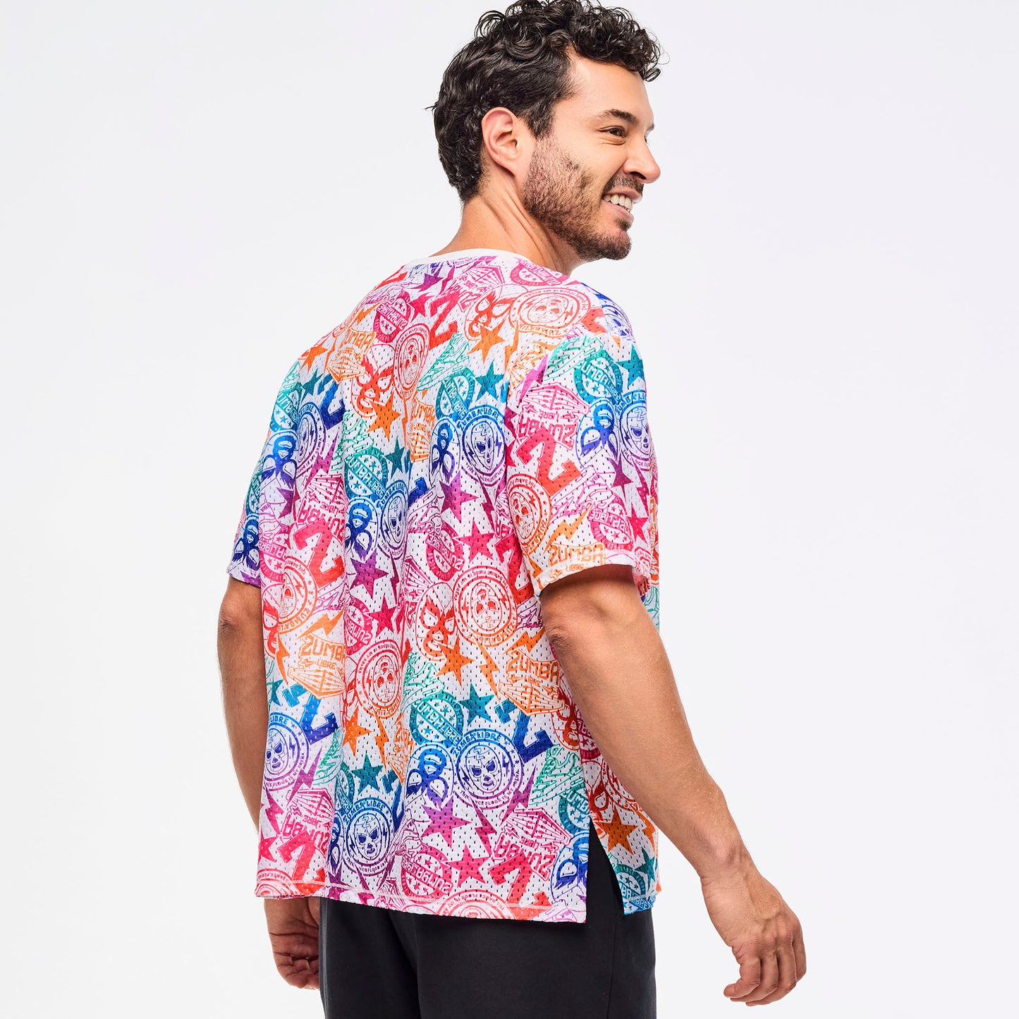 Zumba® Libre Boxy Mesh Top With Side Slits