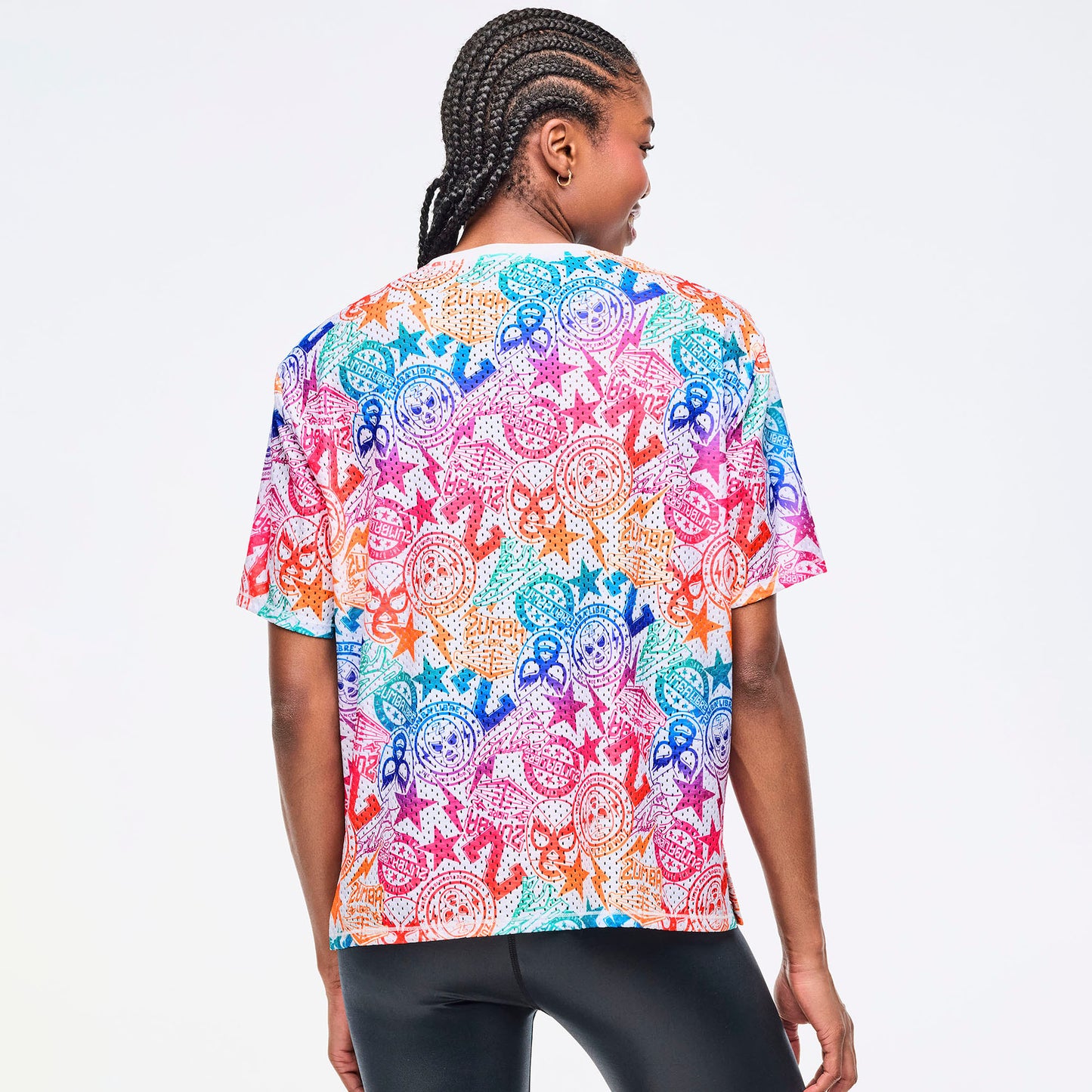 Zumba® Libre Boxy Mesh Top With Side Slits