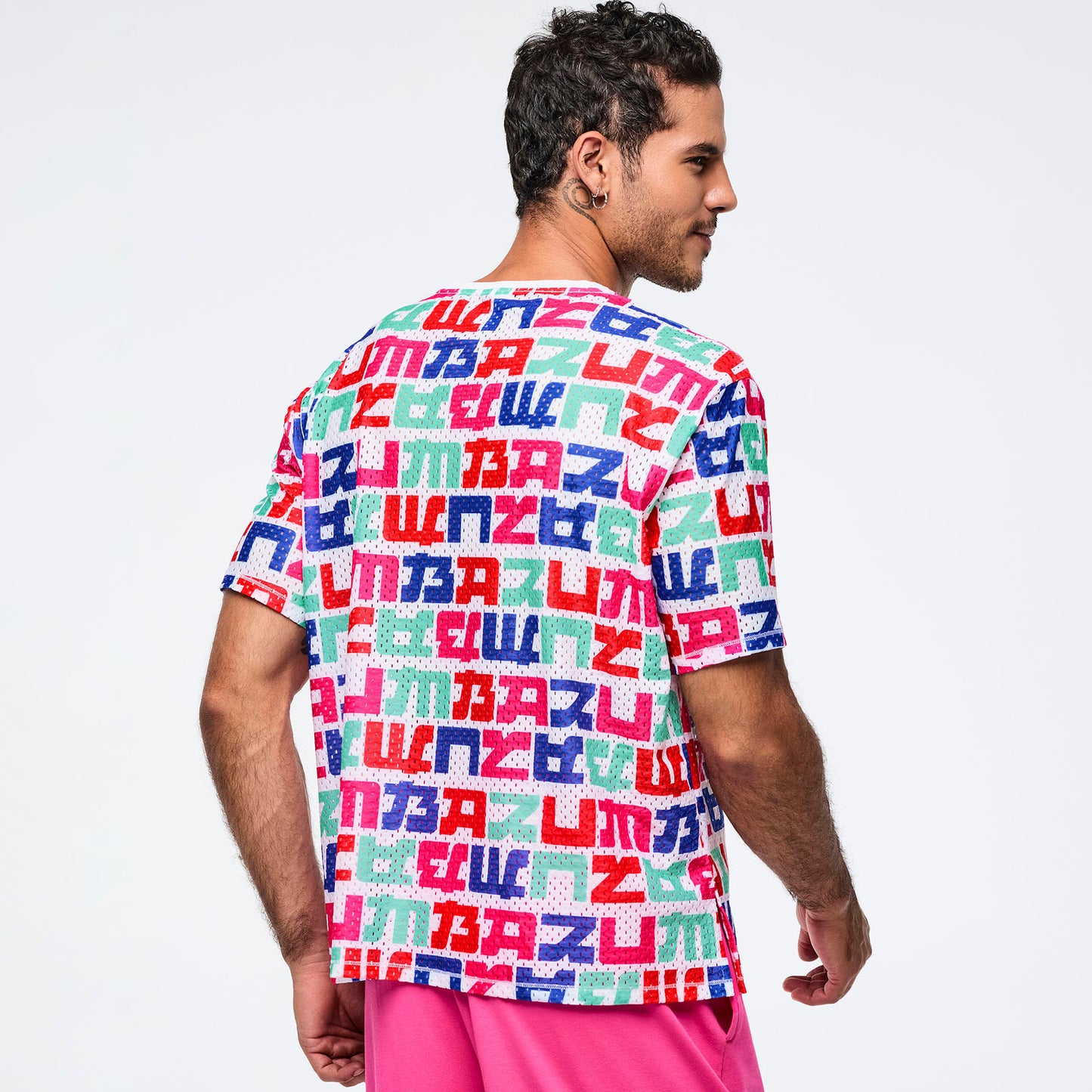 Eastern Flavor Boxy Mesh Top With Side Slits