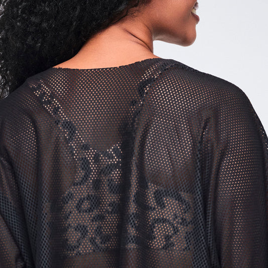 Wildbeat Mesh Front Dolman Top