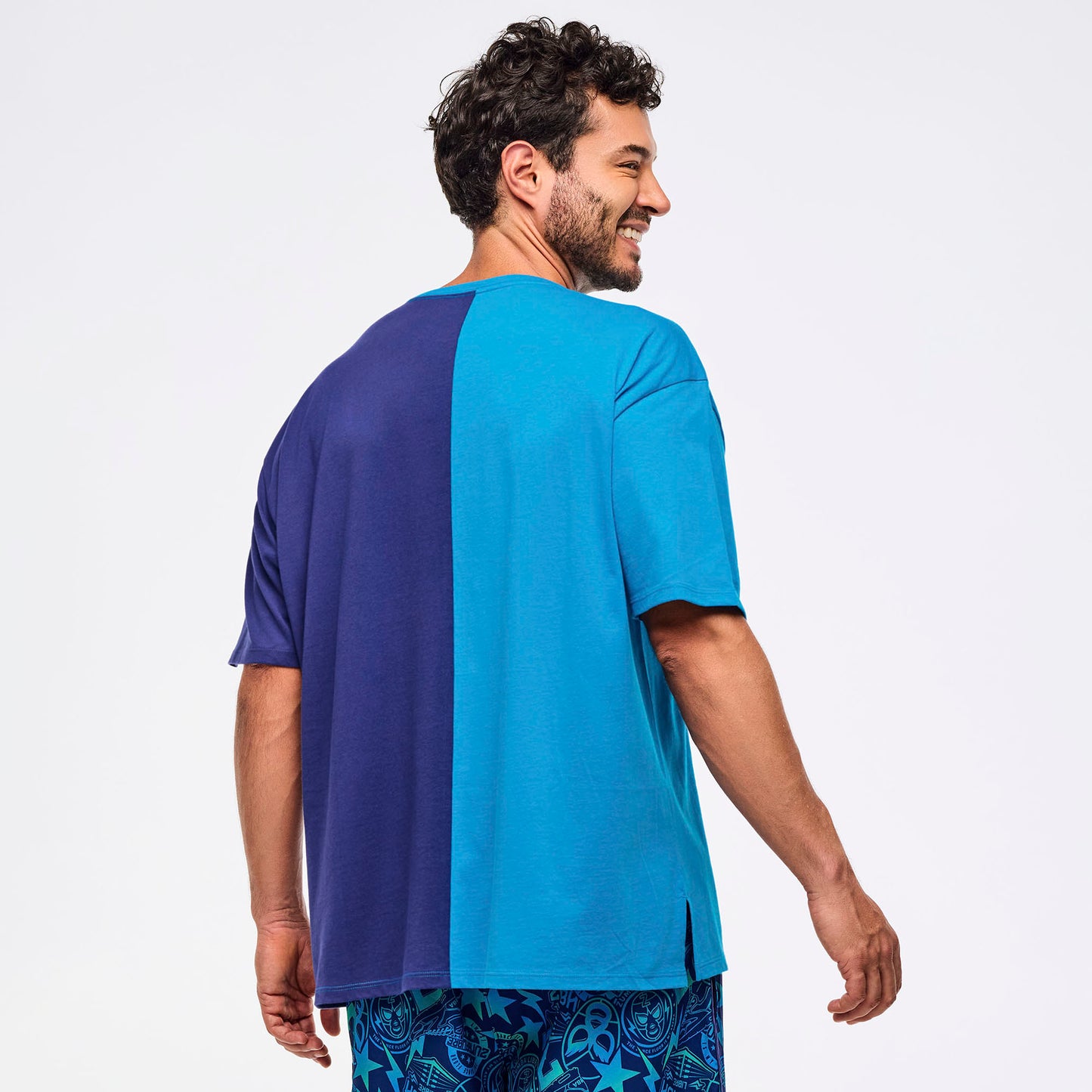 Zumba® Libre Men's Oversized Two-Tone Crew Neck Tee