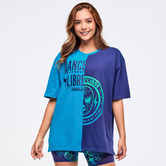 | Zumba® Libre Men's Oversized Two-Tone Crew Neck Tee