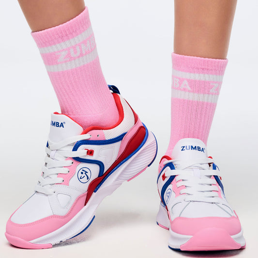 Zumba® Amour Plush Half Crew Sock - Rose