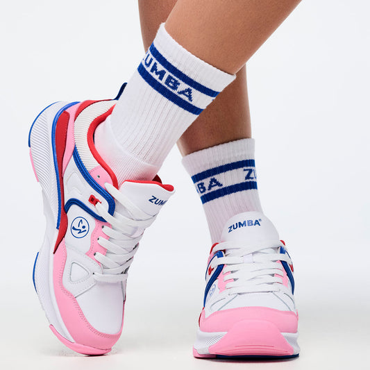 Zumba® Amour Plush Half Crew Sock - Blue