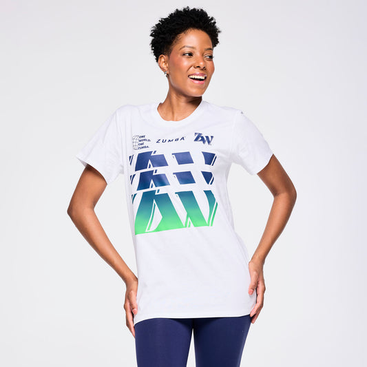 Zumba® Out Loud Crew Neck Tee - White