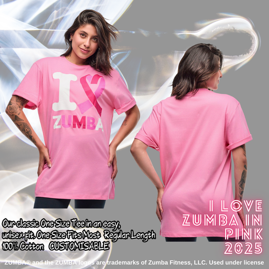| ZA |I Love Zumba Pink Tees SINGLE TEE
