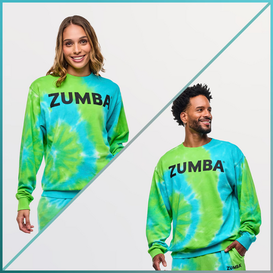 | Neon Pullover Sweatshirt -Blue Green