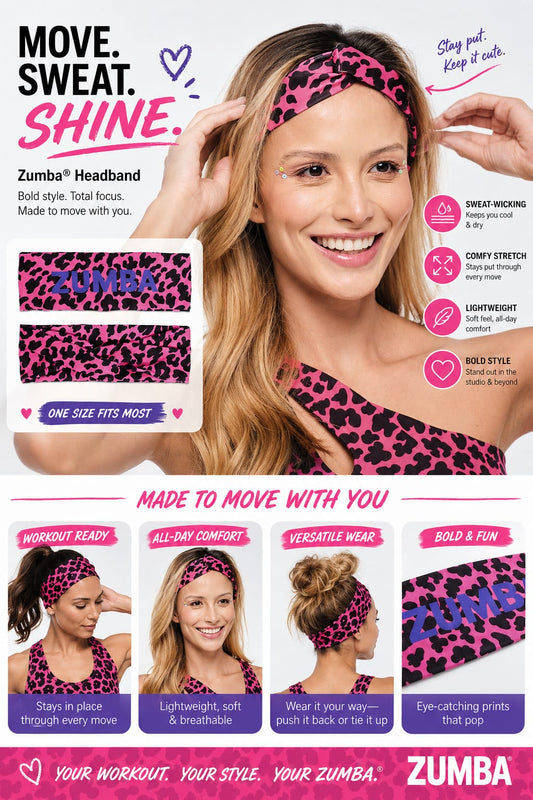 |ZA|Headband Funscape Turban - Pink Happy