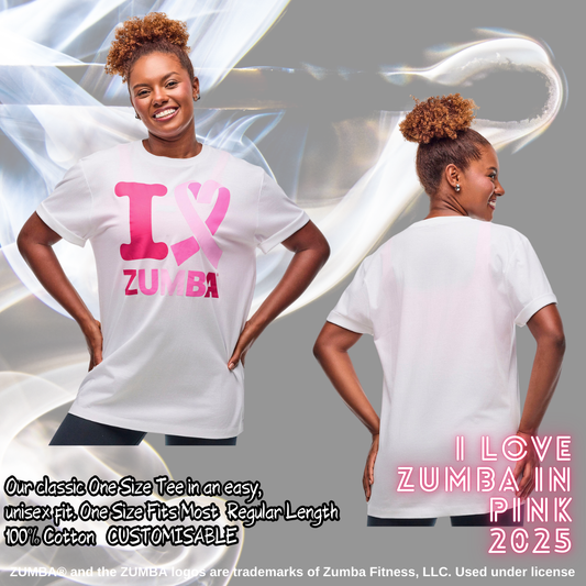 | ZA |I Love Zumba Pink Tees SINGLE TEE