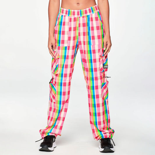 Zumba® Plaid Pop Cargo Pants