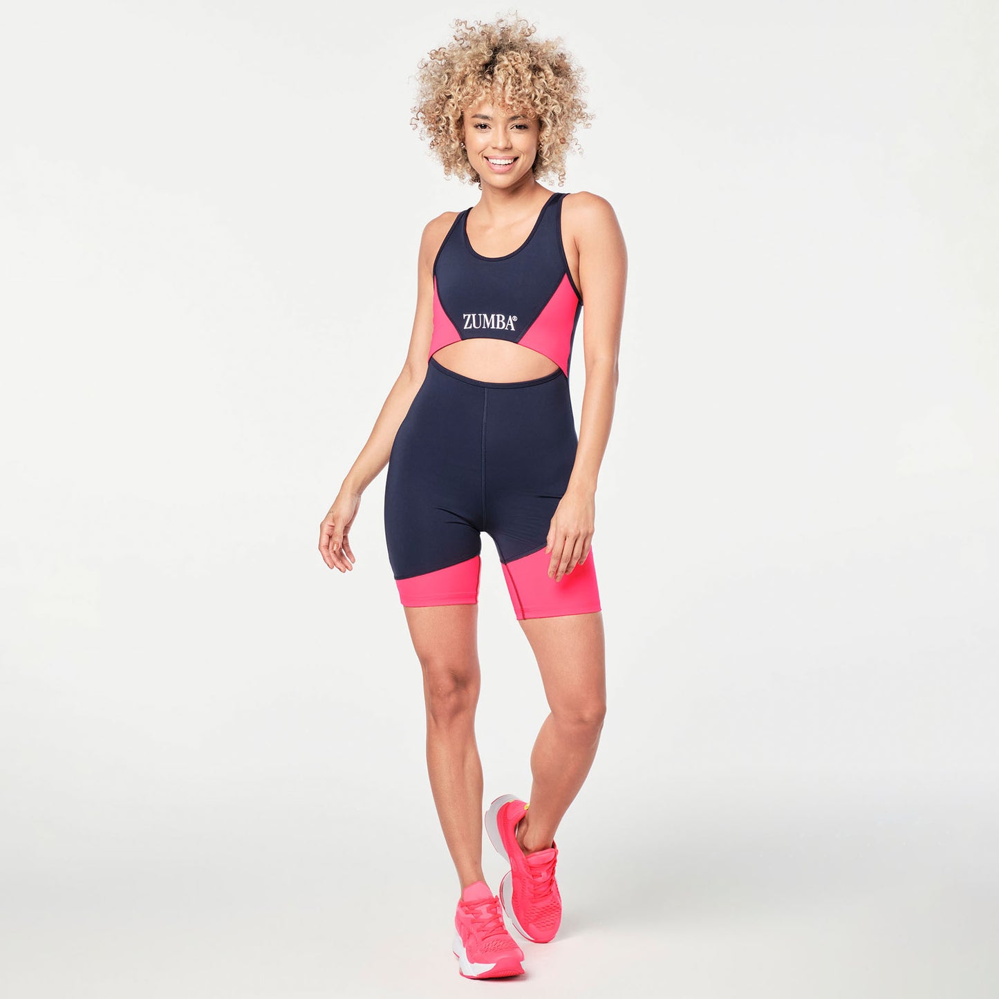 Zumba® Prep Biker Bodysuit With Open Back