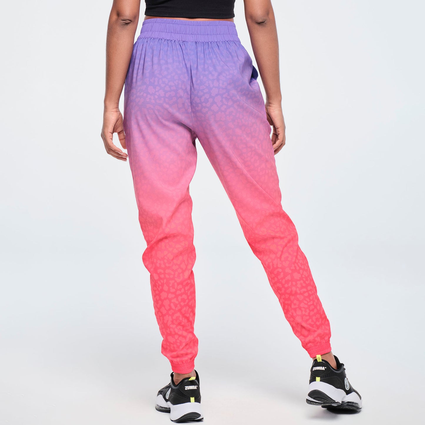 Funscape High Waisted Zip Front Track Pants - Purple Pop