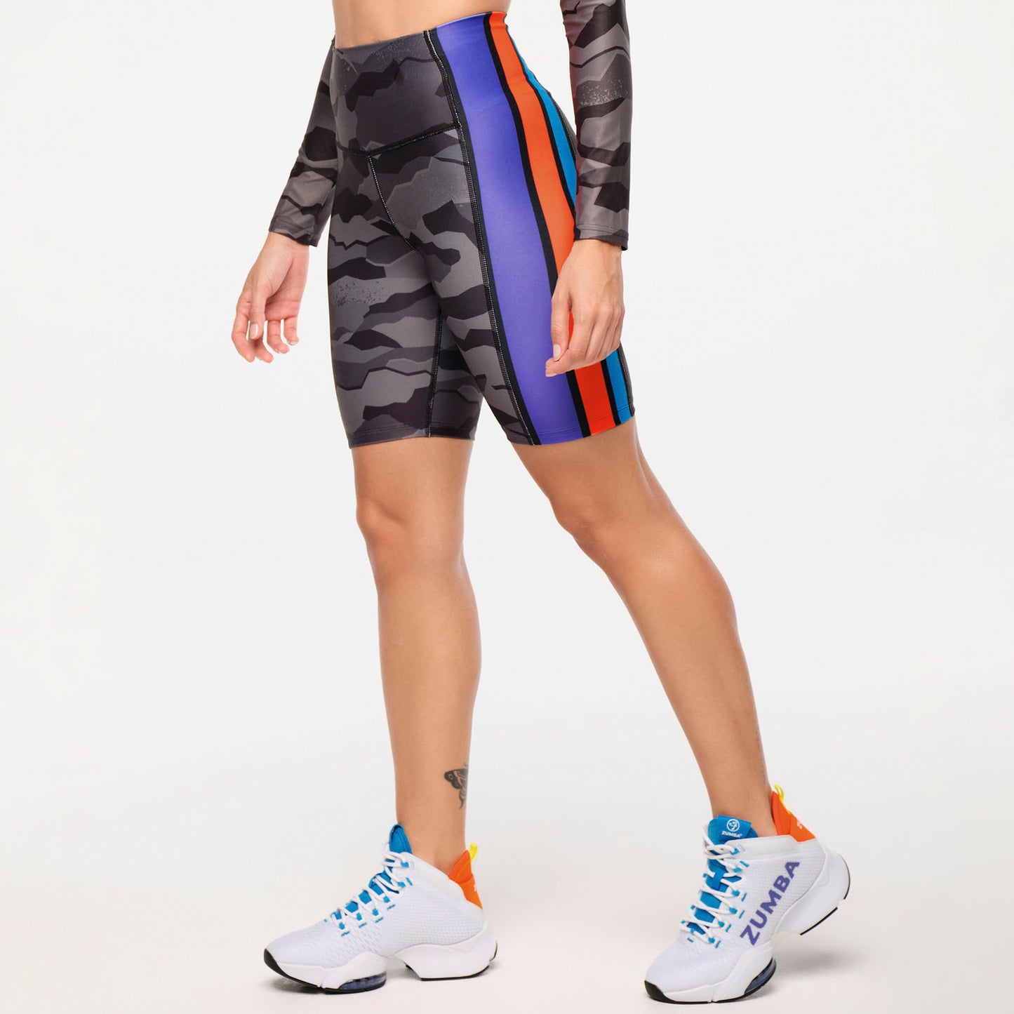 Zumba® Explore High Waisted Biker Shorts