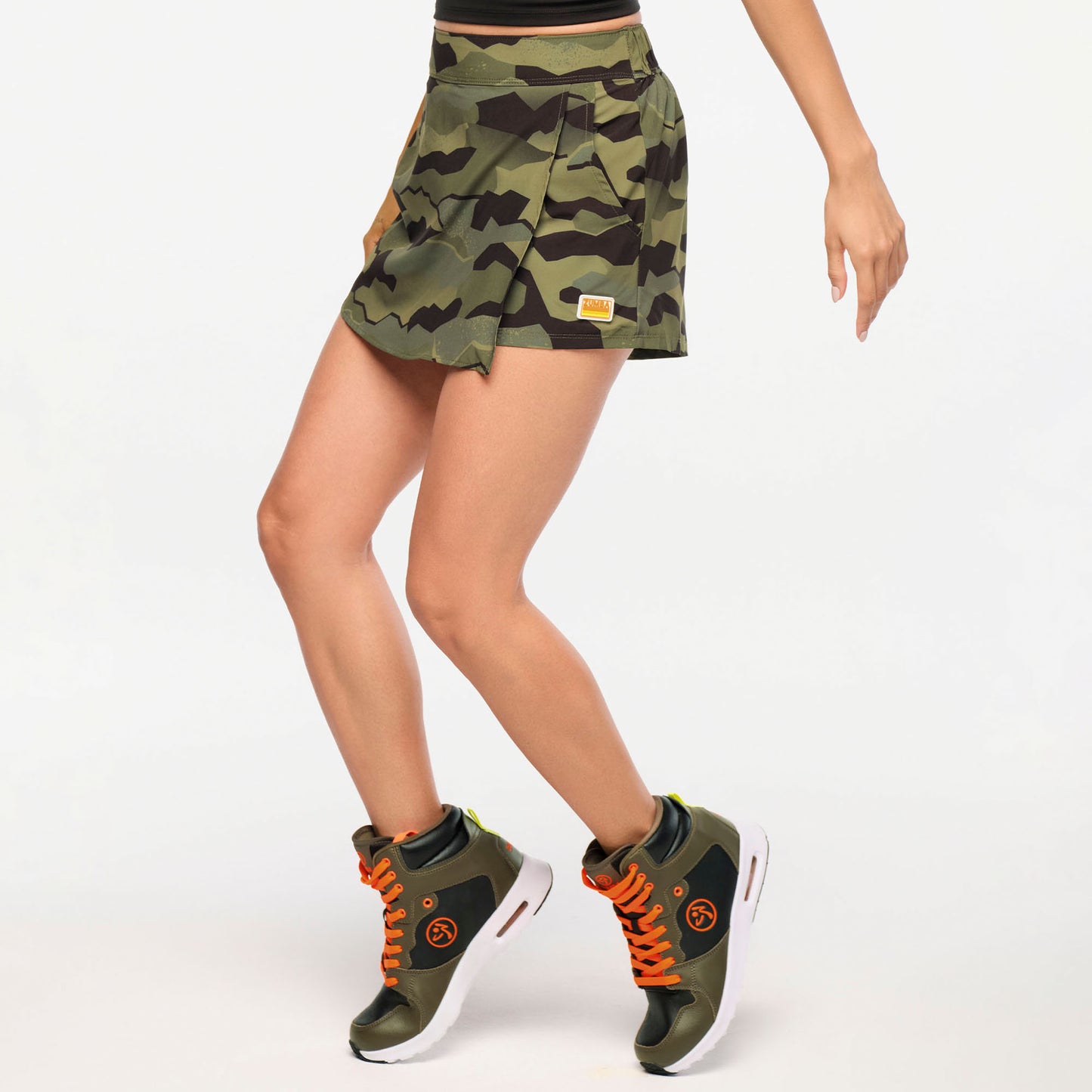 Zumba® Explore Woven Skort - Olive Expedition