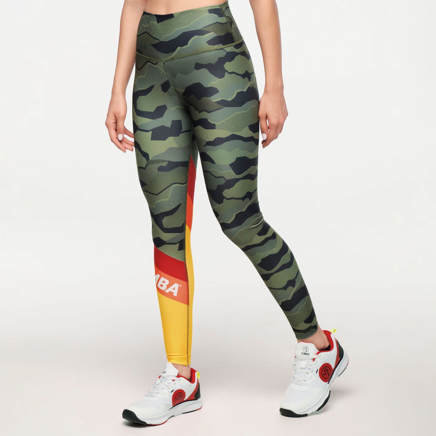 Zumba® Explore High Waisted Ankle Leggings  - Olive Expedition