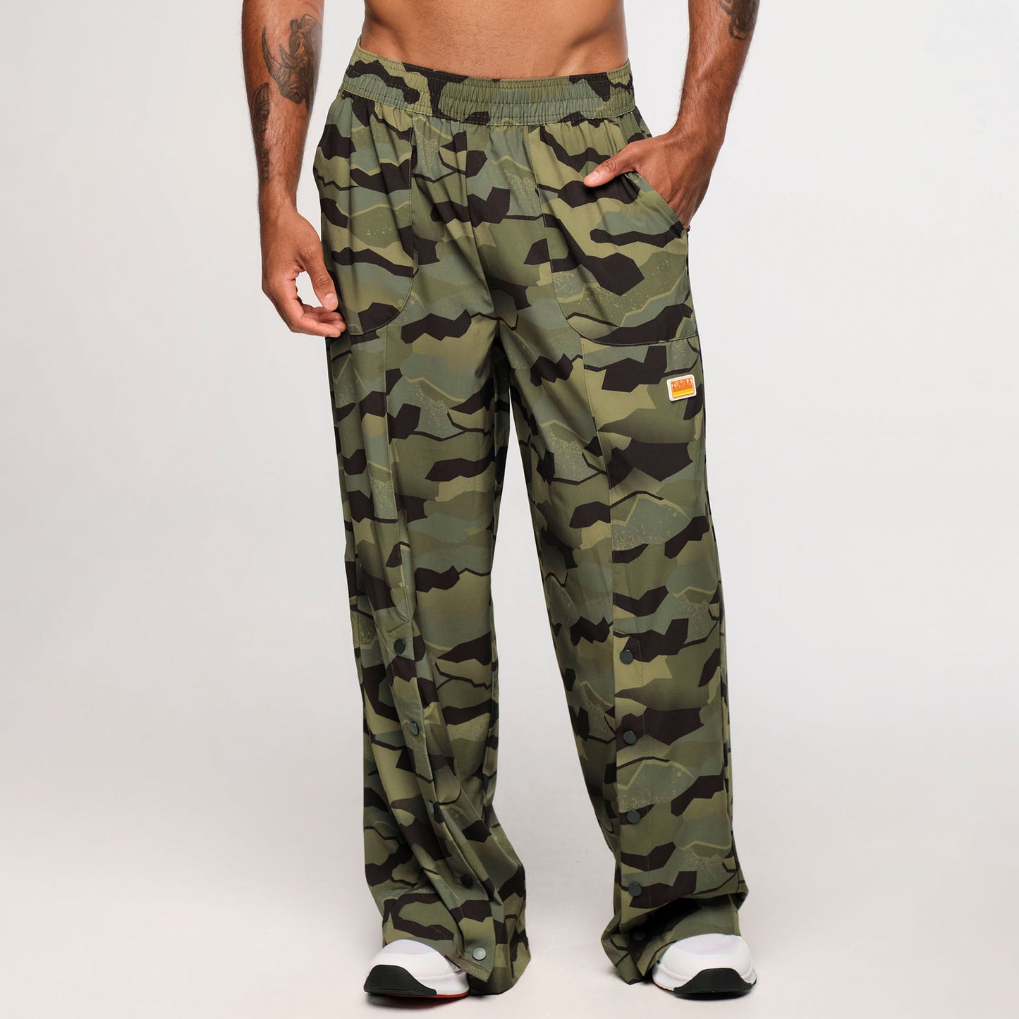 Zumba® Explore Wide Leg Woven Pants - Olive Expedition