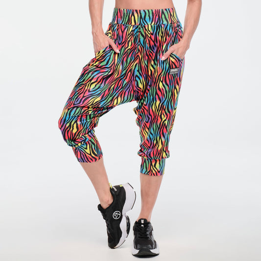 Funscape Harem Crop Pants - Rainbow