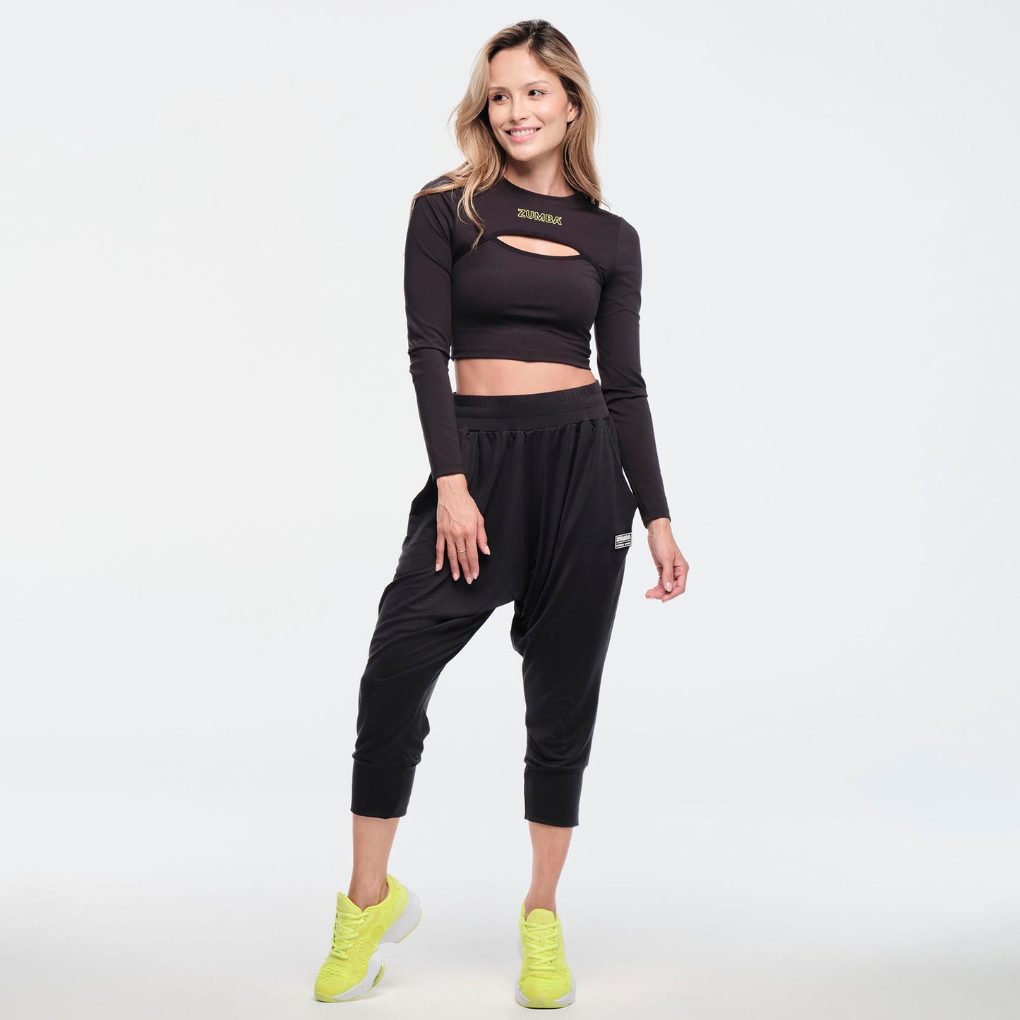 Funscape Harem Crop Pants - Bold Black