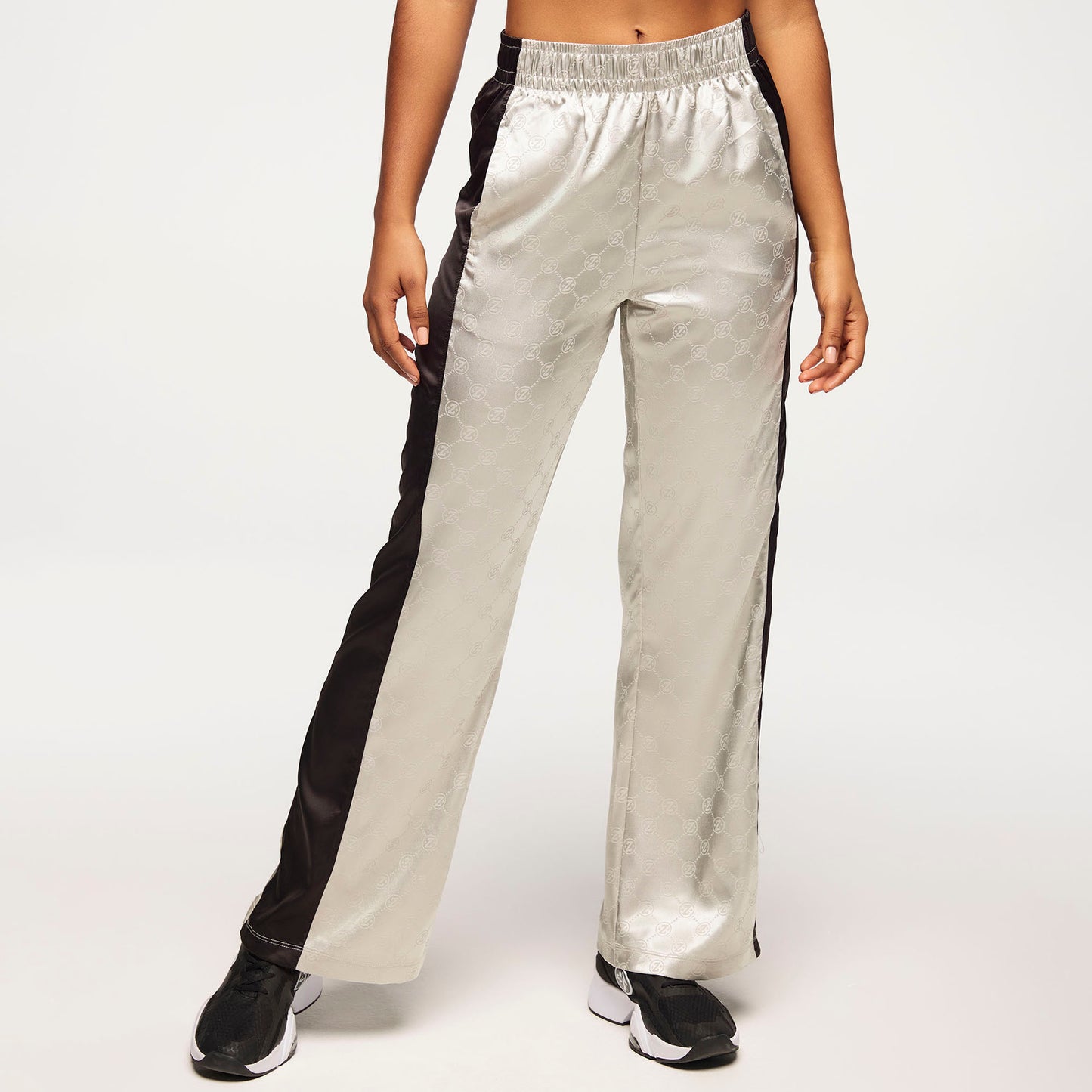 Zumba® Runway Straight Leg Track Pants - Silver