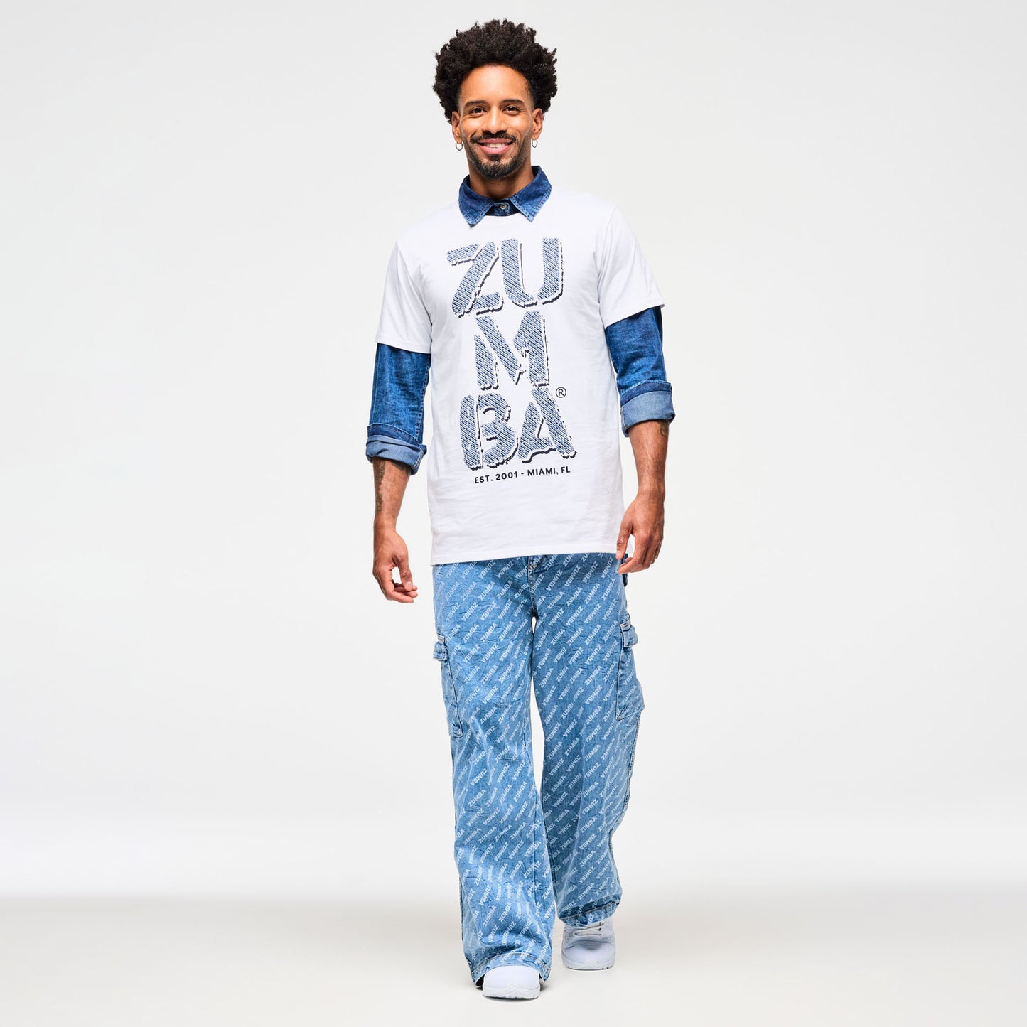Blue Jean Baggy Denim Cargo Pants
