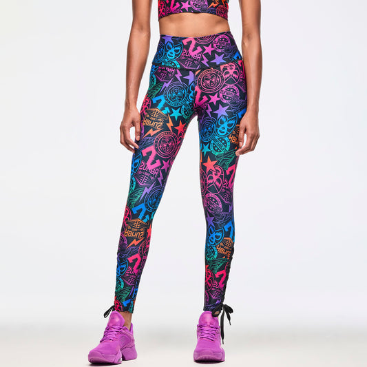 Zumba® Libre High Waisted Ankle Legging With Lace Up Details