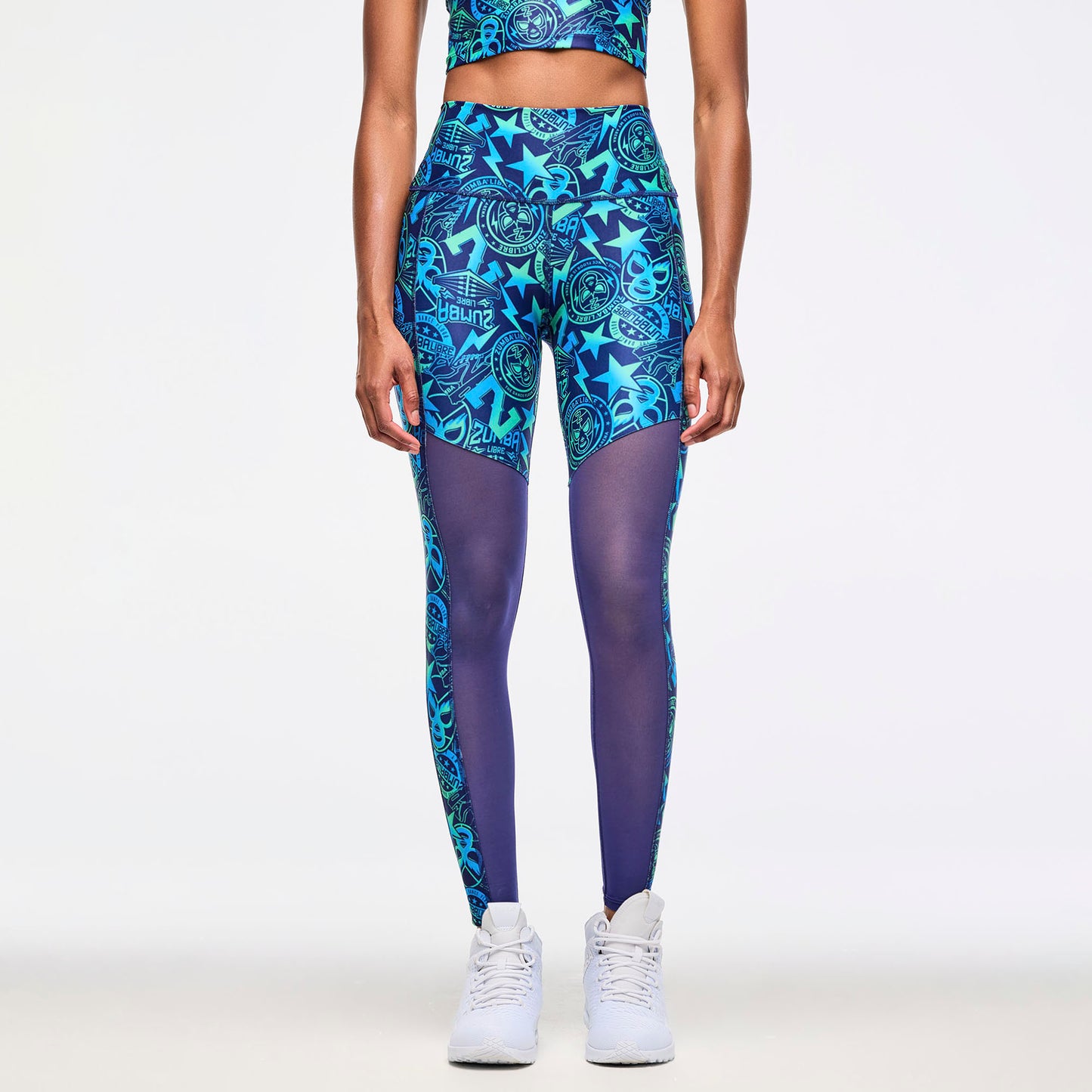 Zumba® Libre High Waisted Ankle Legging With Mesh Inserts