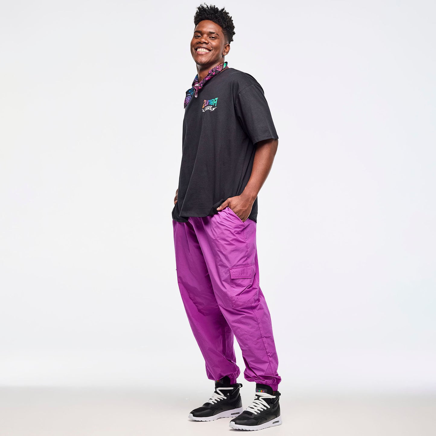 Zumba® Libre Parachute Cargo Pants With Elastic Waistband