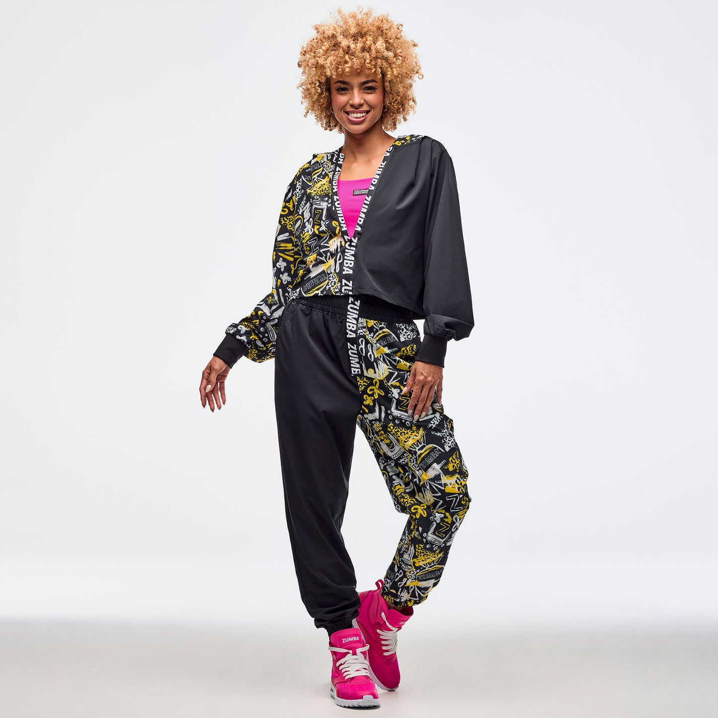 Sizzlin' High Waisted Zip Front Track Pants