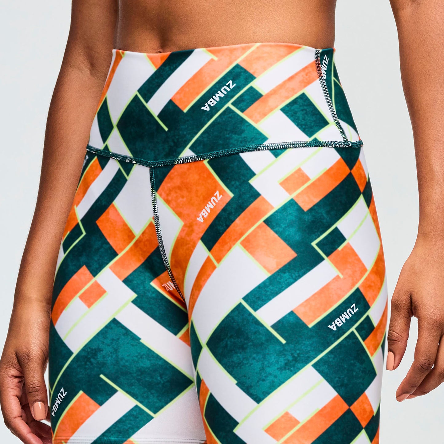 *SOLD OUT* Class of 2001 High Waisted Biker Shorts - White/Orange