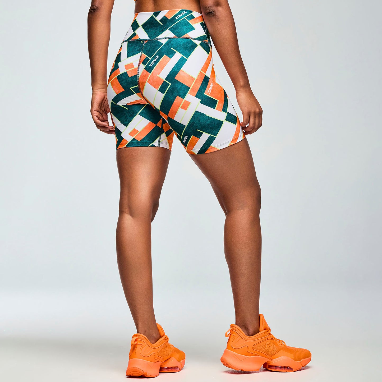 *SOLD OUT* Class of 2001 High Waisted Biker Shorts - White/Orange