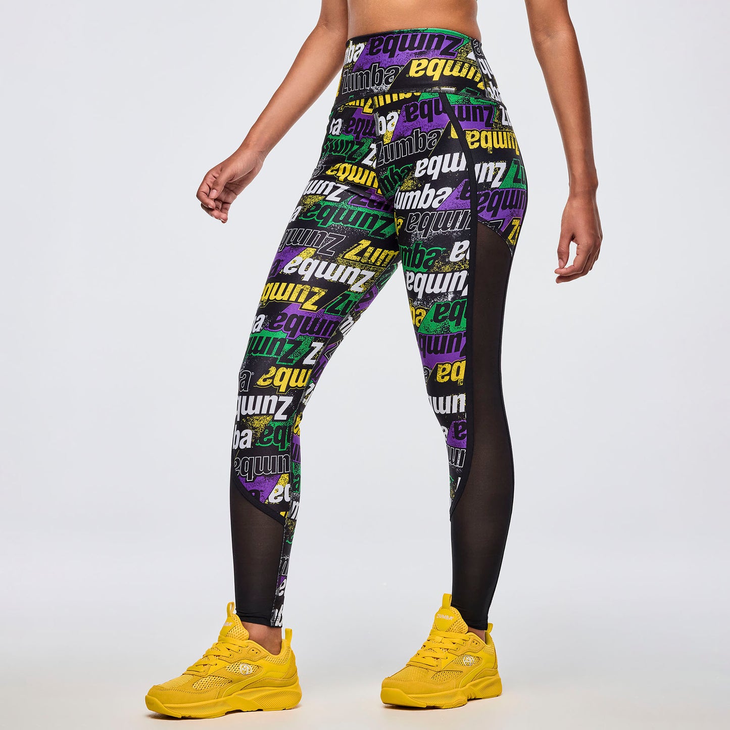 Apres Zumba®  High Waisted Ankle Leggings With Side Inserts