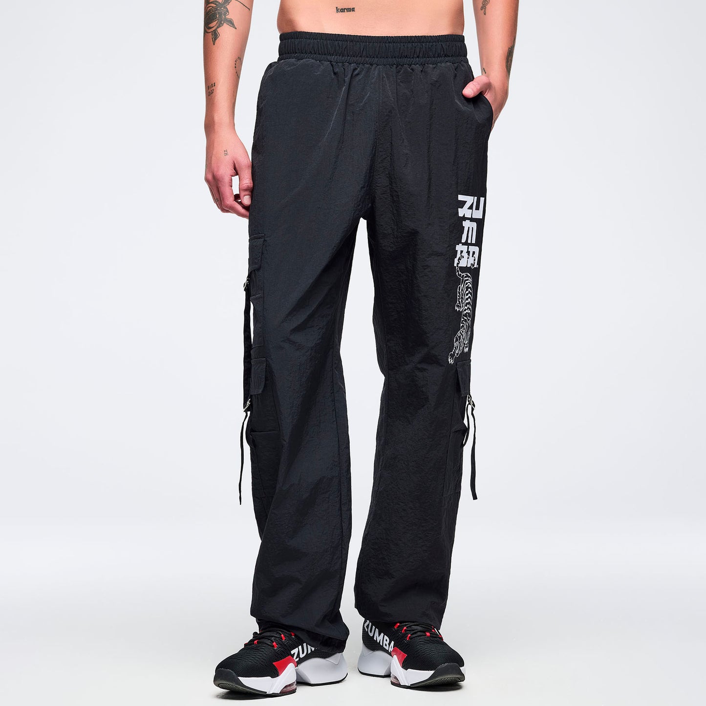 Eastern Flavor High Rise Cargo Pants With Tassels