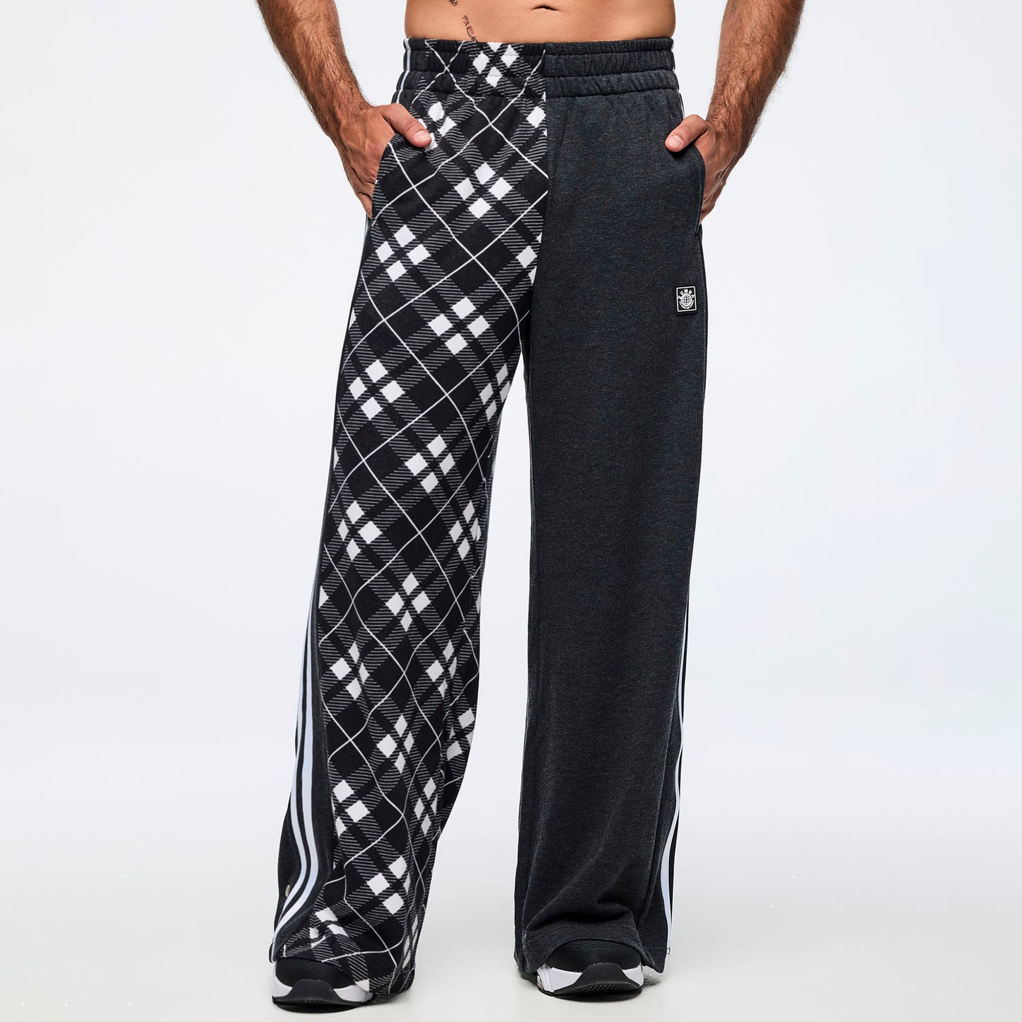 Eastern Flavor Wide Leg Pants With Wide Side Snap Placket