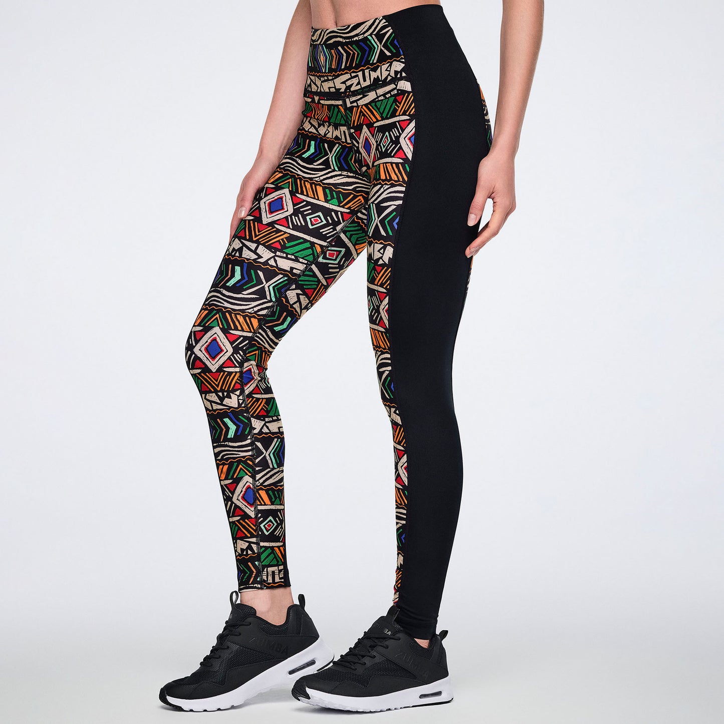 Wildbeat High Waisted Ankle Leggings - Tan/Orange