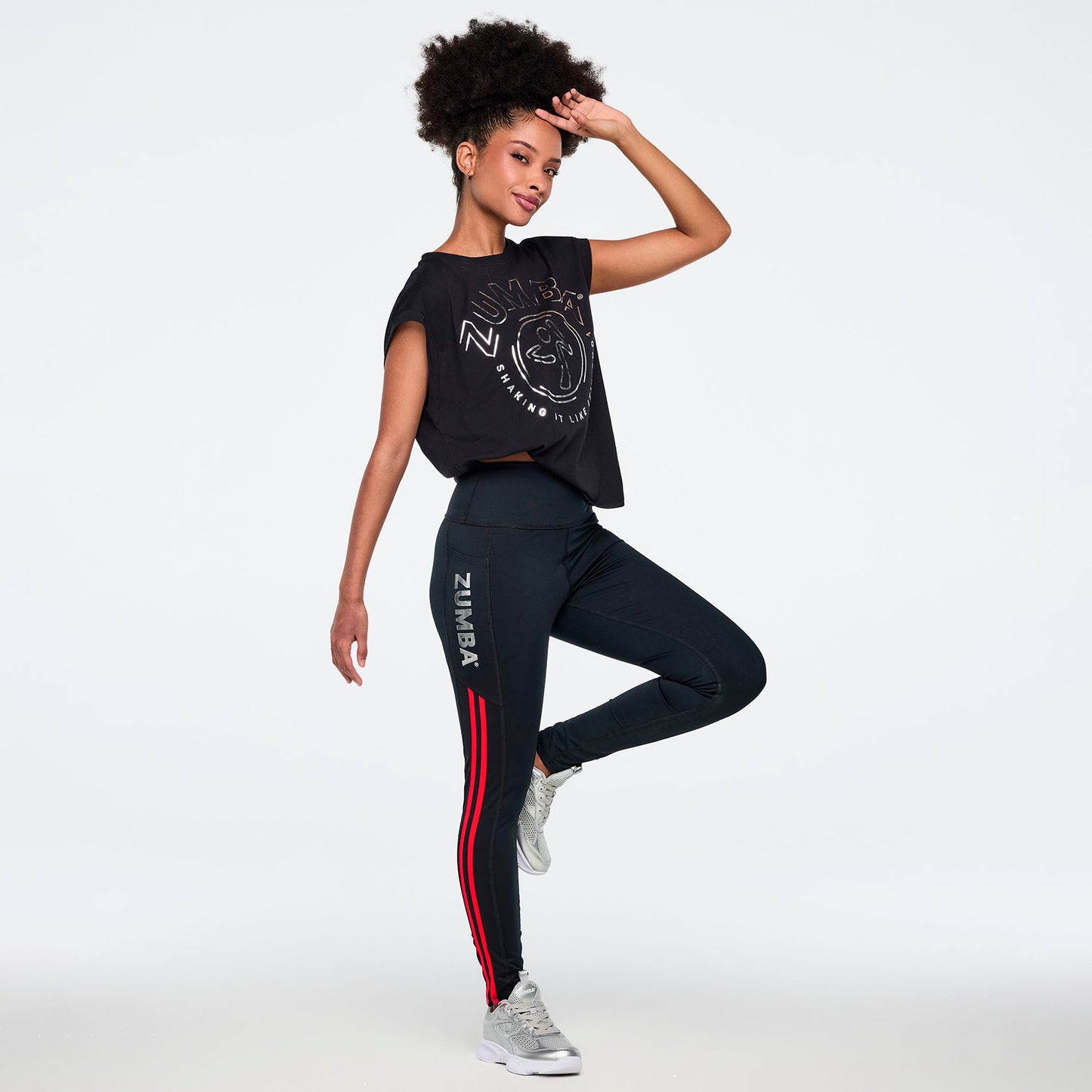 Zumba® 25 High Rise Ankle Leggings - Bold Black