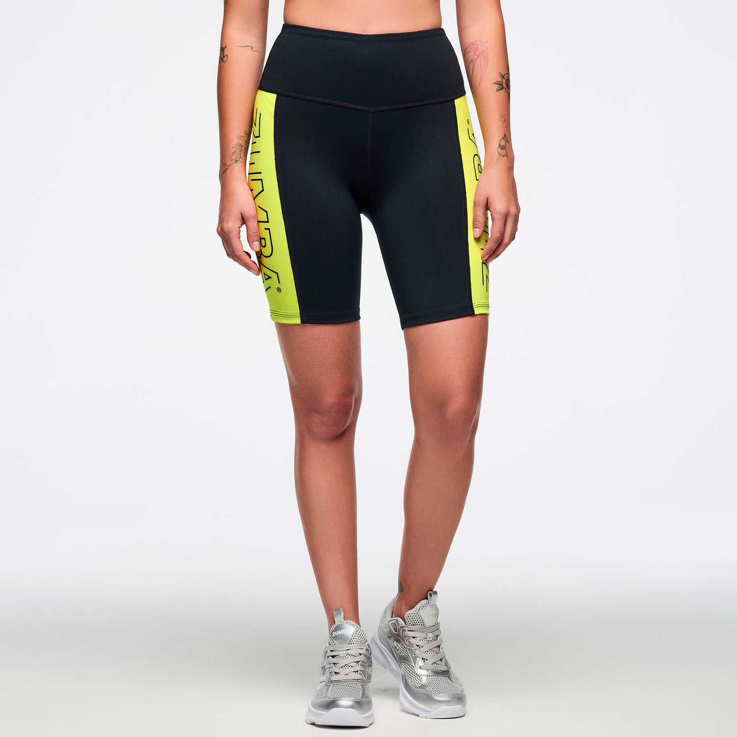 **LOW INVENTORY** Zumba® 25 High Waisted Biker Shorts