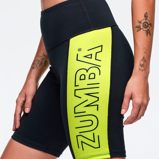 **LOW INVENTORY** Zumba® 25 High Waisted Biker Shorts