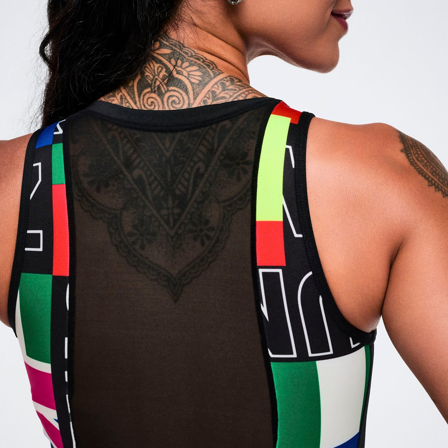 Worldwide Racerback Half Zip Bodysuit