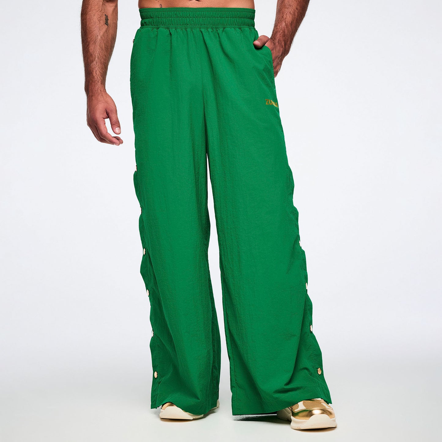 Worldwide Wide Leg Pants With Side Snaps