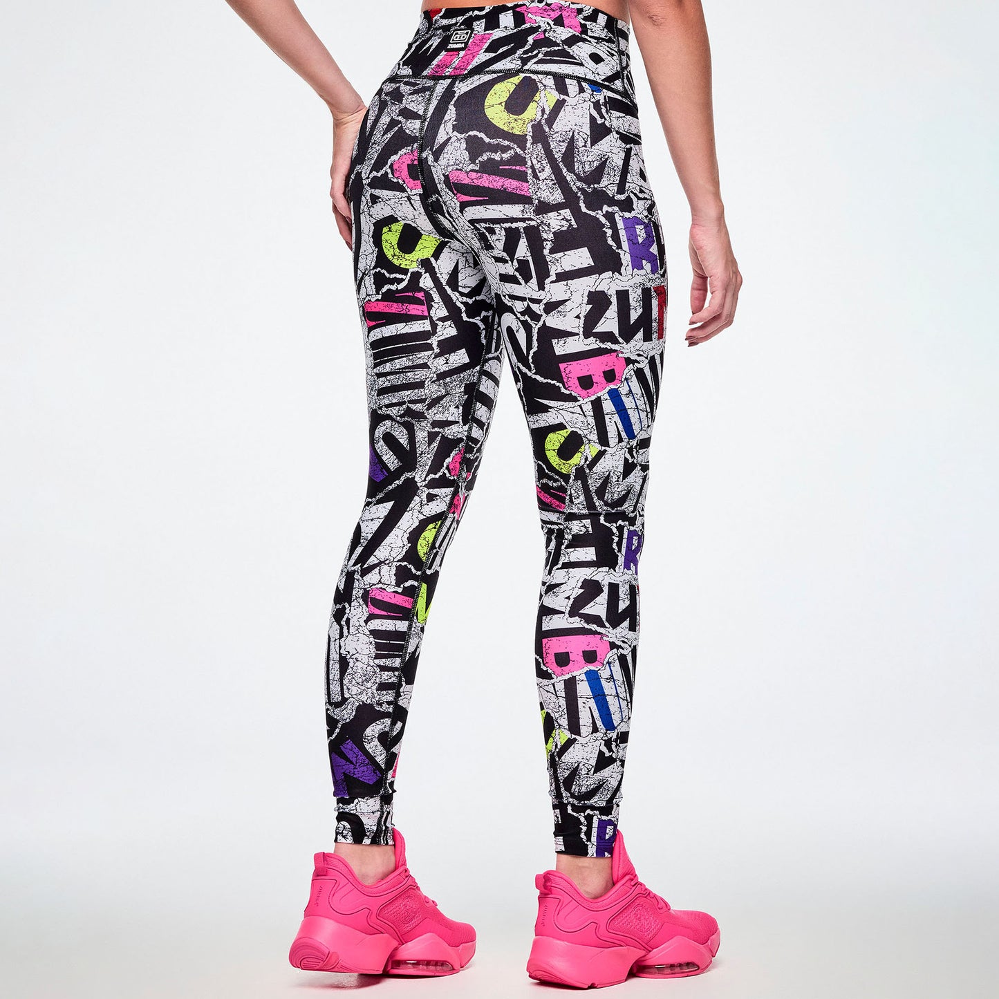 Rock 'n' Roll High Waisted Ankle Legging - Black/White