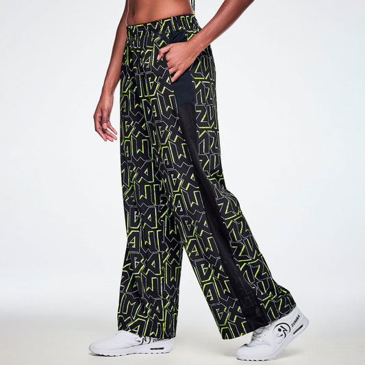 Rock 'n' Roll High Waisted Wide Leg Track Pants